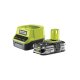 Ryobi RC18120-115 - sada 18 V lithium iontová baterie 1,5 Ah s nabíječkou RC18120 ONE+ Ryobi RC18120-115 - sada 18 V lithium iontová baterie 1,5 Ah s nabíječkou RC18120 ONE+